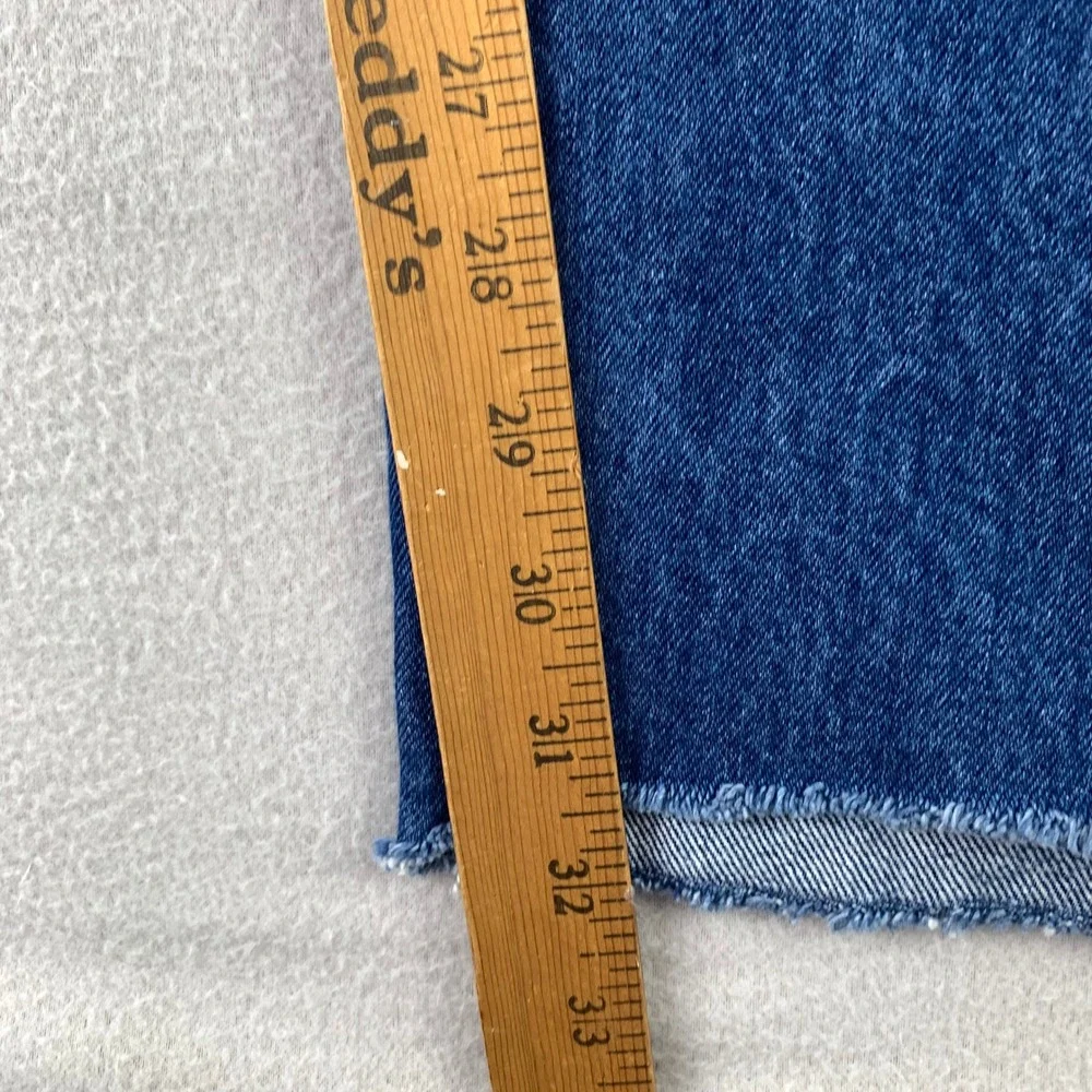 Levi's Jeans 501 Mens 34x32 Blue Straight Leg Cut Off Denim Button Fly Workwear